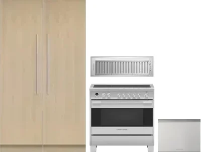 5 Piece Package Includes Refrigerator, Freezer, Range, Hood And Dishwasher